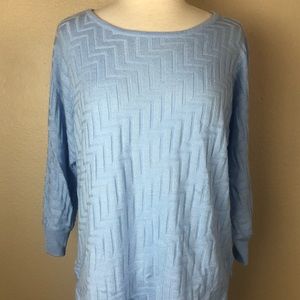 Dana Buchman Light Blue alight Sweater Top Sz L